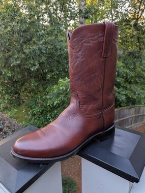 Lucchese Roper Cowboy Boots, 10D, Tan/Brown Non Exotic Leather.  Never worn!